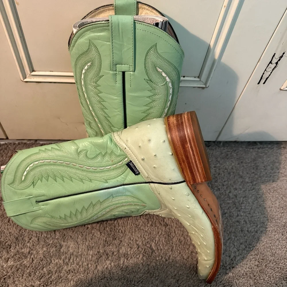 Hannaford Mint Green Western Cowboy Boots - Picture 4 of 5